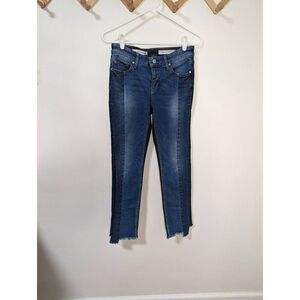 Pilcro And The Letterpress The Parallel Multicolor Raw Hem Jeans - Size 27